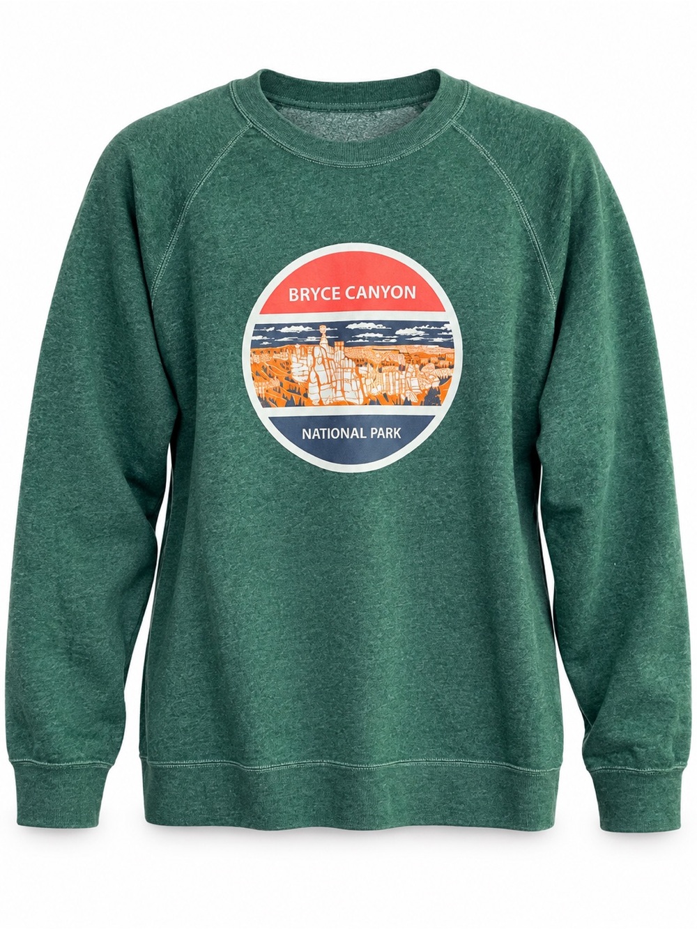 Wild Tribute Bryce Canyon National Park Crewneck Sweatshirt Mens XL Green Fleece